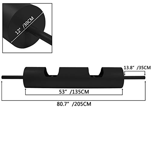 Frantools 2.05m Log Barra para Strongman 41KG Capacidad hasta 317kg Heavy Duty Strongman Log de Q235 Acero Color Negro