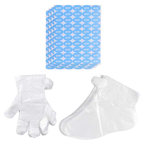 Frcolor 600 unids Parafina Trazadores de baño Desechables Guantes de plástico Calcetines para mano Pie Parafina Baño Cera Terapia Bolsas