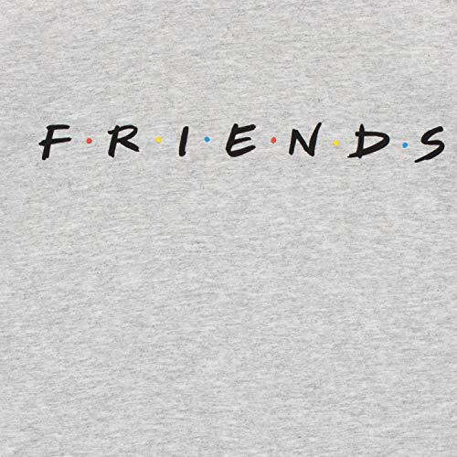 Friends Camiseta de Crop de Manga Corta para Niñas Gris 12-13 Años