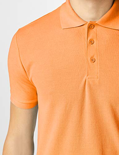 Fruit of the Loom 65/35 Pique Polo - Polo Hombre, Naranja, Small