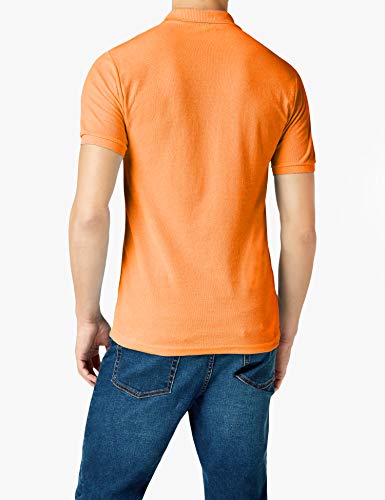 Fruit of the Loom 65/35 Pique Polo - Polo Hombre, Naranja, Small