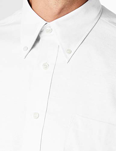 Fruit of the Loom Oxford - Camisa Hombre, Blanco (Weiß - Weiß), Large