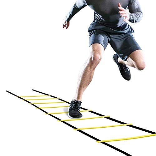 Fsskgxx Escalera de Agilidad de Velocidad, Escalera de Salto del Kit de Entrenamiento de flexibilidad de fútbol de 4 m