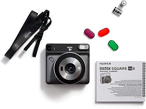 Fujifilm Instax SQ6 - Cámara analógica instantánea Formato Cuadrado, Color Gris (Grafito)