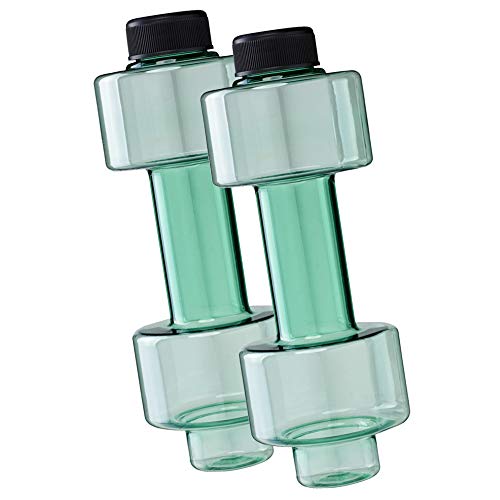 FUN FAN LINE - Pack x2 Botella mancuerna de Medio Kilo Cada una para Entrenamiento en casa. Botellas Que se llenan de Agua para Trabajar musculación sirviendo como Pesas. Capacidad 500 ml Cada una.