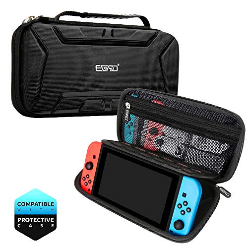 Funda para Nintendo Switch, Accesorios para Nintendo Switch, Carcasa de Protección Rigid Anti-Choques/Arañazo Llevar la 15 Juegos Adaptador Consola Cable Otros Accesorios Nintendo Switch Viaje Case