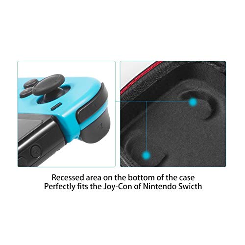 Funda para Nintendo Switch - Younik Versión mejorada Viaje rígida Case con más Espacio de almacenamiento para 19 Juegos, oficial adaptador de AC y otros accesorios Nintendo Switch