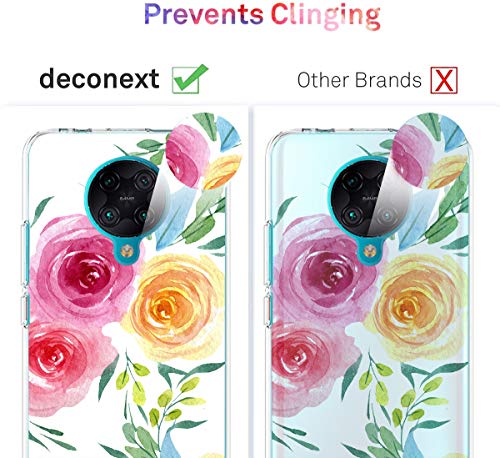 Funda transparente para Xiaom i Poco F2 Pro Case Peony Flower Pattern transparente con suave TPU Bumper Protectora Case Cover, Adjustable, G, Talla única