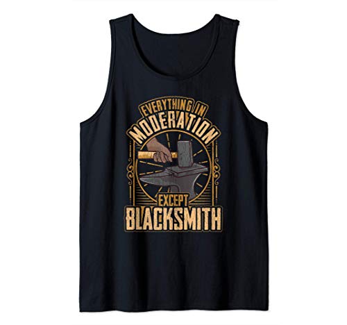 Funny Blacksmith Cita Hammer Anvil Camiseta sin Mangas
