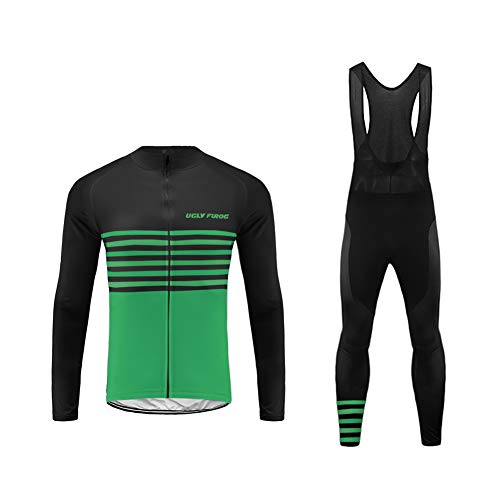 Future Sports UGLYFROG 2019 Ropa Ciclismo Maillot Térmico Camiseta Térmica de Ciclistas Bodies Maillot Mangas Largas+Bib Pantalones