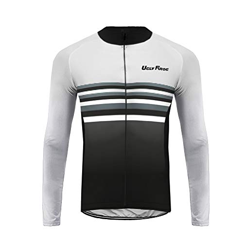 Future Sports UGLYFROG Hombres Invierno Térmico Ropa de Ciclismo Bicicleta Conjunto Traje de Ropa Deportiva Jersey de Manga Larga + Pantalones Respirable Secado Rápido/Bodies