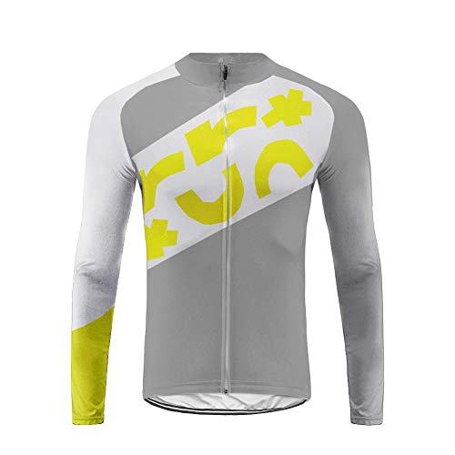 Future Sports UGLYFROG Jersey de Ciclismo de Visibilidad Extrema, de Manga Larga, Ajuste Slim Fit, Camiseta de MTB Winter Fleece Ropa Hombre Top
