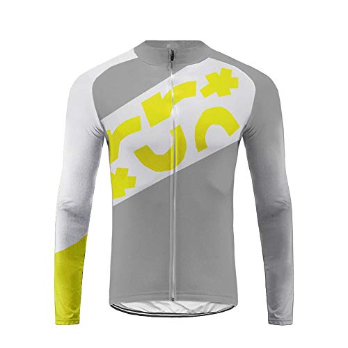 Future Sports UGLYFROG Jersey de Ciclismo de Visibilidad Extrema, de Manga Larga, Ajuste Slim Fit, Camiseta de MTB Winter Fleece Ropa Hombre Top