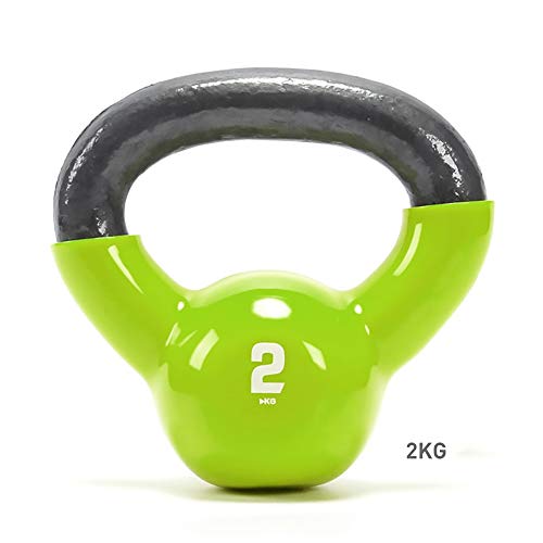 FWQAZ Kettlebell Hierro Fundido 2-32 kg - Pesa Rusa con Revestimiento de Neopreno + PDF Workout