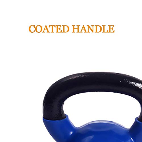 FWQAZ Kettlebell Peso Redondo | Peso de Hierro Fundido Recubrimiento de Vinilo Antiadherente-3 Colores y 5 Especificaciones(1pc)