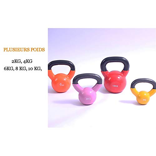 FWQAZ Kettlebell Peso Redondo | Peso de Hierro Fundido Recubrimiento de Vinilo Antiadherente-3 Colores y 5 Especificaciones(1pc)