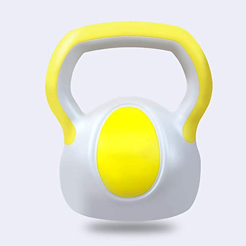 FWQAZ Pesa Rusa de Ejercicio Kettlebell 2kg, 4kg Y 6kg Ideal para Entranamiento de Musculación Crosstraining | Revestimiento de Vinilo Colores Rosa, Azul y Amarillo