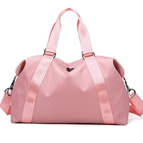 FXXYS Duffel Plegable Bolsa de Viaje, Bolsa de Equipaje de Mano, Equipaje de Viaje Ligero Bolsa de Deportes, Gimnasio, Alquiler (Color : Pink)