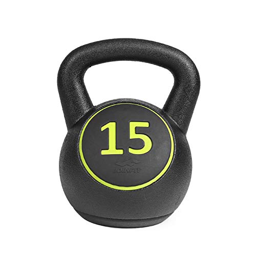 FYLY-Kettlebell para Culturismo y Levantamiento de Pesas, Hogar y Gimnasio Equipo de Entrenamiento Físico, Pesa Rusa para La Fuerza y Entrenamiento Cardiovascular,15lb