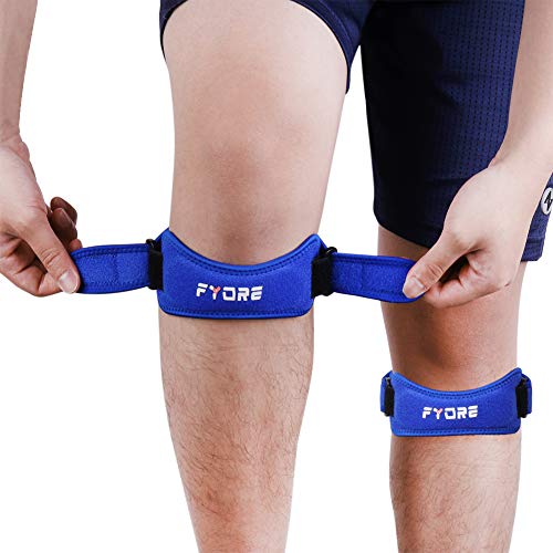 Fyore Correa Protector Deportiva Ajustable de Rodilla Rodilleras Deportivas Rodillera Cinta Rotuliana Rodilleras para Hombre y Mujer, Soporte de Rodilleras para Correr, Saltar, Sentadillas, Tenis