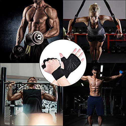 Fyore Guantes Gimnasio para Hombre y Mujer, Gym Guantes Transpirable con Protección Completa de Muñeca y Palma, Antideslizante Guantes Crossfit para Levantamiento de Pesas, Musculación(XL)