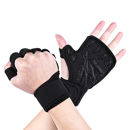 Fyore Guantes Gimnasio para Hombre y Mujer, Gym Guantes Transpirable con Protección Completa de Muñeca y Palma, Antideslizante Guantes Crossfit para Levantamiento de Pesas, Musculación(XL)