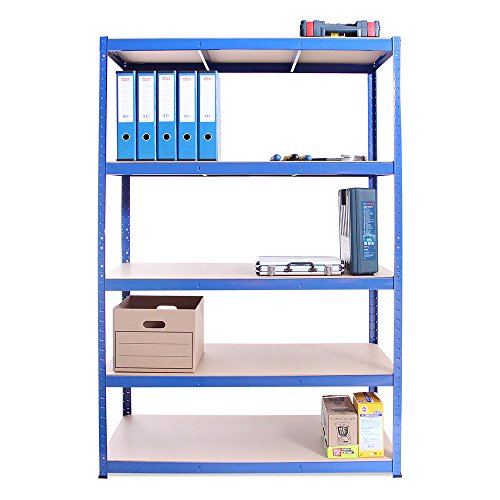 G-Rack 27 Estantería De Almacenamiento Para Garaje, Azul, 180cm x 120cm x 60cm