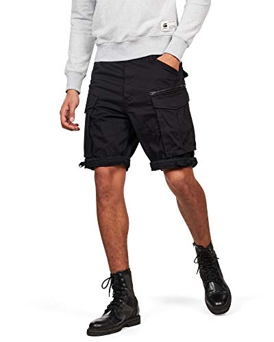 G-STAR RAW Rovic Zip Relaxed 1/2-length Shorts Pantalones Cortos, Negro (Black 990), Talla del Fabricante: 33 para Hombre