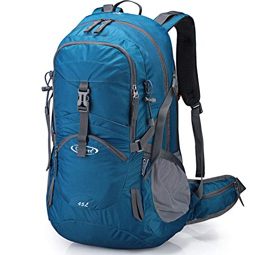 G4Free 45L Mochila de Senderismo Impermeable Mochila Grande Mochila de Viaje para Acampar al Aire Libre Montañismo Trekking con Funda de Lluvia