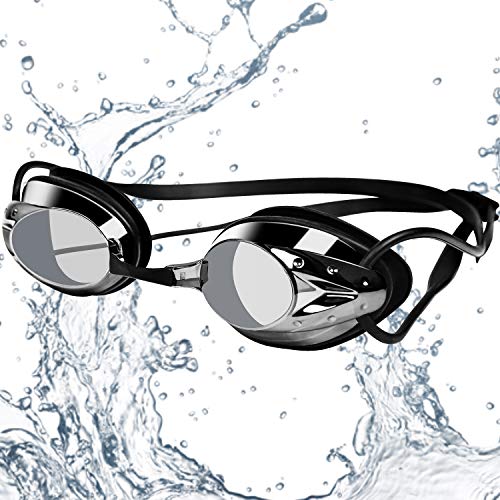 Gafas de natación, gafas de natación antivaho, gafas de natación para hombre y mujer, gafas de natación, gafas de natación para adultos, protección UV, correa ajustable