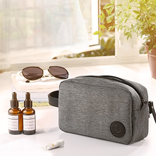 GAGAKU Hombre Dopp Kit Impermeable Neceser Bolsa de Aseo Neceser de Viaje Bolsa de Cosmético - Gris