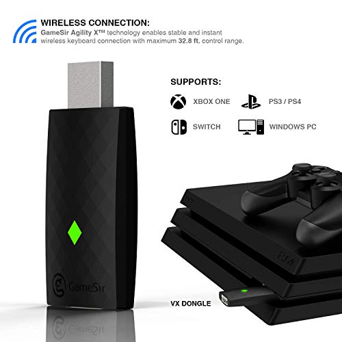 GameSir VX AimSwitch E-Sports Combo, Pack de Teclado y Ratón para Xbox One, PS4, PS3, Switch y Windows PC