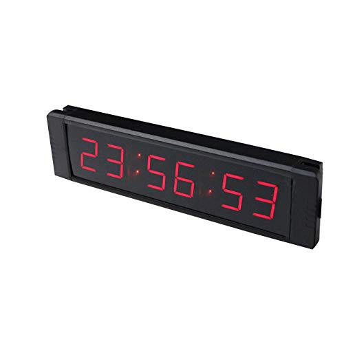 ganxin multifuncional 1 "alta 6 dígitos LED reloj de pared, con cuenta atrás/Up temporizador Digital, 12/24 horas tiempo real reloj, cronómetro por mando a distancia