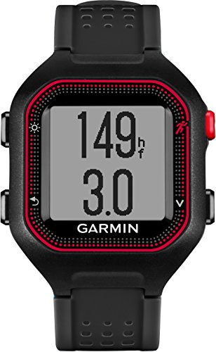 Garmin Forerunner 25 Reloj Deportivo, Negro/Rojo, L