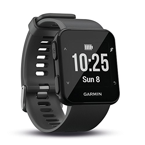 Garmin Forerunner 30 - Reloj de carrera con GPS y sensor de frecuencia cardiaca en la muñeca, Gris