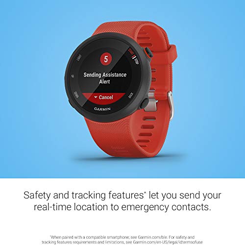 Garmin Forerunner 45/G Reloj Multisport, Adulto, Unisex, Rojo, L