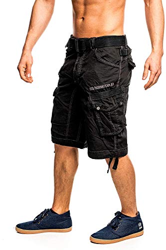 Geographical Norway People - Pantalón corto para hombre Negro M