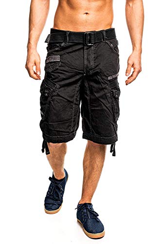 Geographical Norway People - Pantalón corto para hombre Negro M