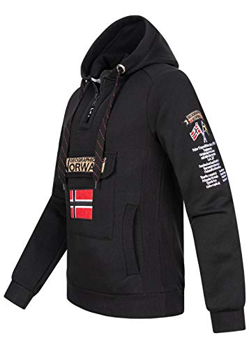 Geographical Norway Sudadera DE Hombre GYMCLASS A Negro L