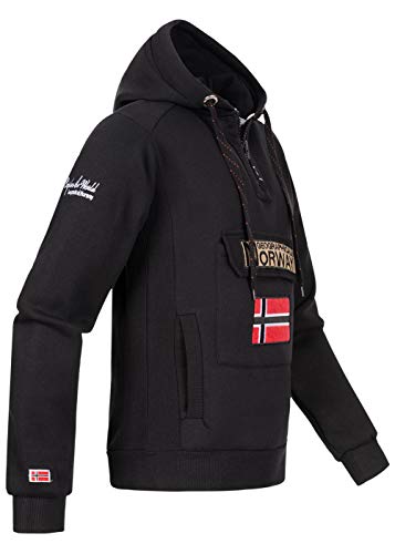 Geographical Norway Sudadera DE Hombre GYMCLASS A Negro L