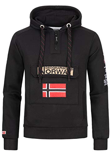 Geographical Norway Sudadera DE Hombre GYMCLASS A Negro L