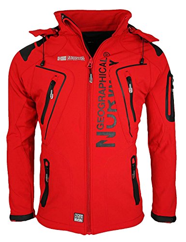 Geographical Norway Tambour - Chaqueta Softshell para Hombre, Hombre, Color Rojo, tamaño Extra-Large
