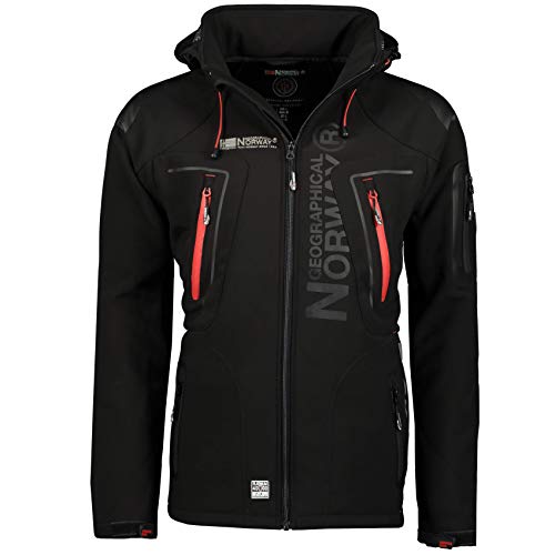 Geographical Norway Techno Softshell - Chaqueta para Hombre con Capucha Desmontable