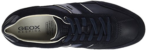 Geox U Wells C, Zapatillas para Hombre, Azul (Dark Navy), 42 EU