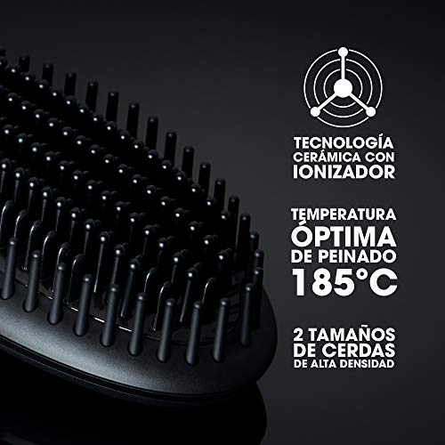 ghd glide - Cepillo eléctrico alisador de pelo con tecnología iónica, Negro