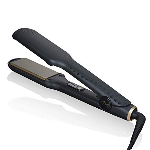 ghd max - Plancha de pelo profesional con plachas anchas 5cm para cabello largo, Negra