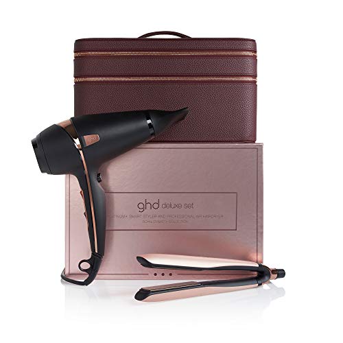 ghd – Set Royal dynasty Deluxe, con platinum+ Styler y secador, con estuche de lujo, edición limitada, color oro rosa