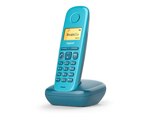 Gigaset A170 - Teléfono Inalámbrico, Pantalla Iluminada, Agenda de 50 Contactos, Color Azul