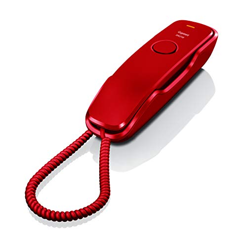 Gigaset DA210 - Télefono Fijo con Cable, Color Rojo