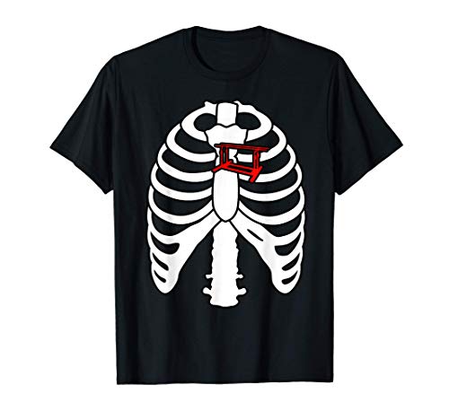 Gimnasia artística Divertido esqueleto de costilla ósea Amo Camiseta